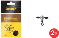 Delphin Inline swivel with rubber stopper D-04 Size S 2 × 10 pcs - Swivel