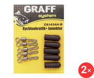 Graff Quick-reel + connector 2 × 5 pcs Black - Swivel