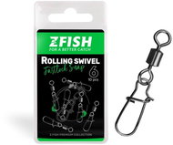 Zfish Rolling Swivel & Fastlock Snap, size 12, 2 × 10 pcs - Swivel