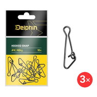 Delphin Hooked snap Size 0, 12 kg 3 × 10 pcs - Snap Hook