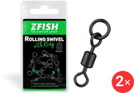 Zfish Rolling Swivel with Ring Black Matt Size 8, 26 kg 2 × 10 pcs - Swivel