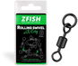 Zfish Obratlík Rolling Swivel with Ring Black Matt Velikost 8, 26 kg 2 × 10 ks - Obratlík