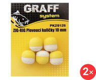 Graff Zig-Rig Floating Ball 10 mm Yellow/White 2 × 5 pcs - Artificial bait