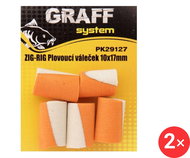 Graff Zig-Rig Floating roller 10 x 17 mm White/Orange 2 × 5 pcs - Artificial bait