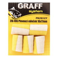 Graff Zig-Rig Plovoucí váleček 10 x 17 mm Bílá/Žlutá 2 × 5 ks - Umělá nástraha
