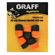 Graff Zig-Rig Plovoucí váleček 7 x 13 mm Černá/Oranžová 2 × 5 ks - Umělá nástraha