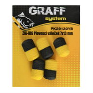 Graff Zig-Rig Plovoucí váleček 7 x 13 mm Žlutá/Černá 5 ks - Umělá nástraha