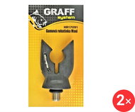 Graff Maxi rubber horn Black, 2 pcs - Rod Rest