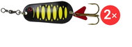 Effzett Standard Spoon 4,5 cm, 2 × 16 g Fluo Yellow / Black UV - Spinner