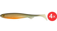 FOX Rage Slick Shad 9 cm UV Hot Olive 4 pcs - Rubber Bait