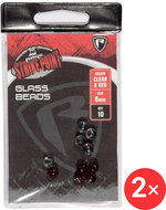 FOX Rage Kulička Strike Point Glass Beads Clear / Red 6 mm, 2 × 10 ks - Korálek