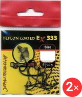 Extra Carp Teflon Hooks EX 333 Size 4 2 × 10 pcs - Fish Hook