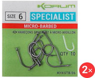 KORUM Xpert Specialist Micro Hooks, size 6, 2 × 10 pcs - Fish Hook