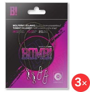 Delphin Tungsten rope BOMB! with vertebrae and carabiner 3 × 16 fibres 9 kg 30 cm 2 pcs - Cable