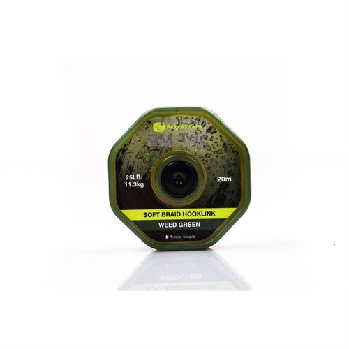 RidgeMonkey RM-Tec Soft Braid Hooklink 25lb 20m Weed Green - Šňůrka - Hlavní obrázek
