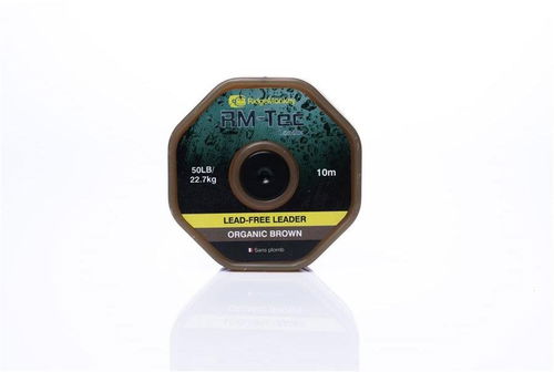 RidgeMonkey RM-Tec Lead Free Leader 50lb 10m Organic Brown - Šňůrka - Hlavní obrázek