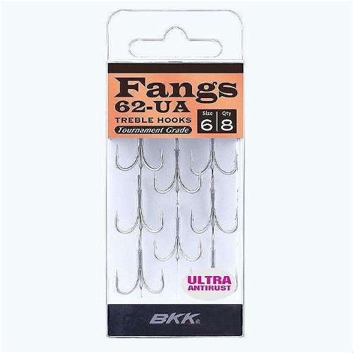 BKK Fangs-62 UA Size 8 8pcs - Triple-Hook