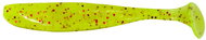 Keitech Easy Shiner, 2", 5.1cm, 1g, Chartreuse Red Flake, 12pcs - Rubber Bait