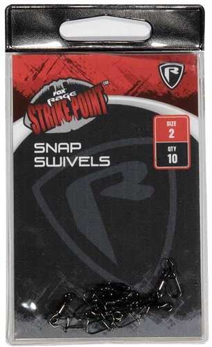 FOX Rage Strike Point Snap Swivel, size 1/0, 10 pcs - Snap Hook - Main image