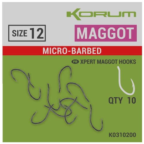 KORUM Háčky Xpert Maggot, velikost 12, 10 ks - Fish Hook - Main image