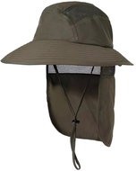 PRONETT XJ5375 Fishing hat with neck protector, green - Wide-Brimmed Hat