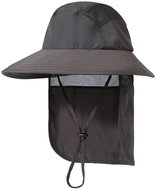 PRONETT XJ5375 Fishing hat with neck protector, dark grey - Wide-Brimmed Hat