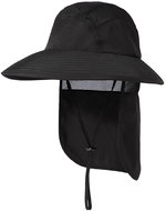PRONETT XJ5375 Rybářský klobouk s chráničem na krk, černý - Klobouk