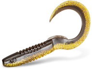 Delphin TwistaX Eeltail UVs 15 cm MudGold 5 pcs - Rubber Bait