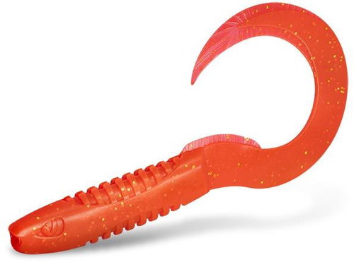 Delphin TwistaX Eeltail UVs 6 cm Berry 5 pcs - Rubber Bait - Main image