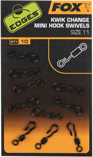 Fox Edges Kwik Change Mini Hook Swivels, velikost 11, 10 ks - Obratlík - Hlavní obrázek