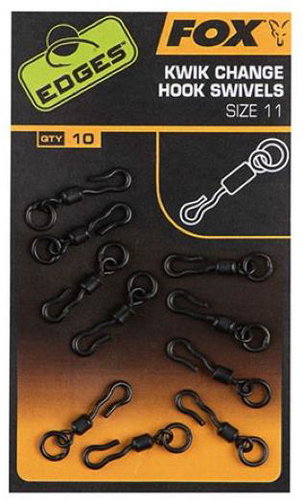 Fox Edges Kwik Change Hook Swivels, size 11, 10 pcs - Swivel - Main image