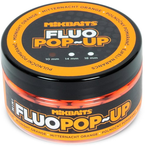 Mikbaits Mini Floating Fluo boilies Midnight Orange 100 ml 10 mm - Pop-up Boilies - Main image