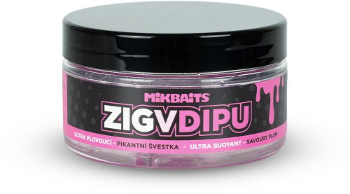 Mikbaits Zig ultra floating in dip Spicy plum 15 mm - Pop-up Boilies - Main image
