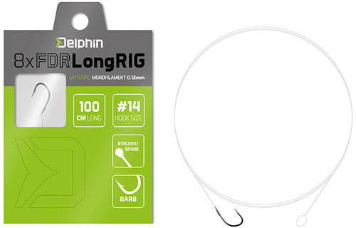 Delphin FDR LongRIG BARB 100 cm 0,12 mm Size 14 8 pcs - Rig - Main image