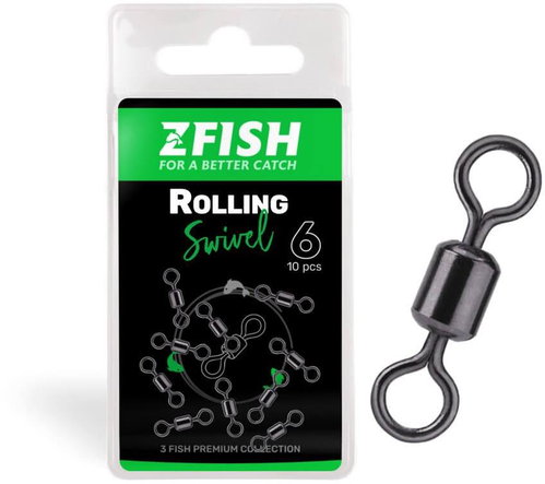 Zfish Rolling Swivel Size 6, 30 kg 10 pcs - Swivel - Main image