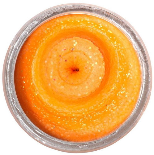 Berkley Powerbait Natural Glitter Trout Dough Cheese Fluo Orange 50 g - Dough - Main image