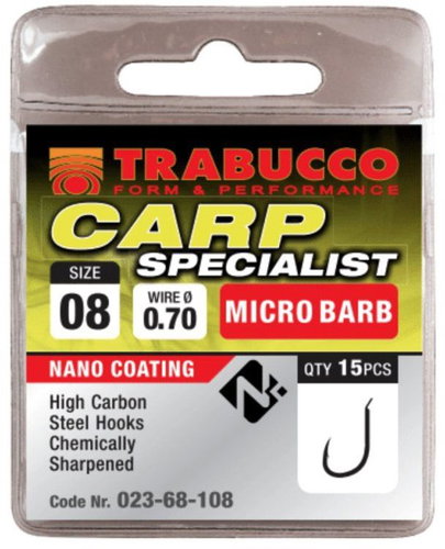 Trabucco háčky Carp Specialist Micro Barb velikost 12, 15 ks - Fish Hook - Main image