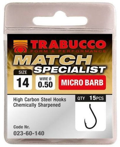 Trabucco háčky Match Specialist velikost 14, 15 ks - Fish Hook - Main image