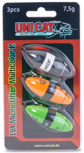 Uni Cat Underwater Float EVA Micro Lifter Multicolour 10g 3pcs - Fishing Float - Main image