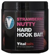 Vitalbaits Hard Hook Bait Strawberry Nutty 100 g 14 mm - Boilies