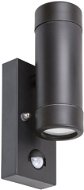 Wandleuchte Rabalux - Außenwandleuchte mit Sensor 2xGU10/10W/230V Schwarz IP44 - Nástěnná lampa