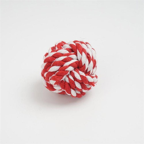 Surtep cotton ball 6 cm red and white - Dog Toy - Main image