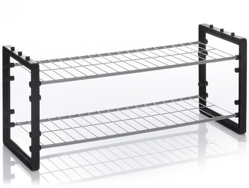 5five Simply Smart Metal shoe rack, 2 levels, black - Shoe Rack - Main image