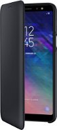 Samsung Galaxy A6+ Wallet Cover fekete - Mobiltelefon tok