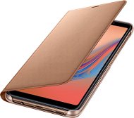 Samsung Galaxy A7 2018 Flip Wallet Cover aranyszínű - Mobiltelefon tok