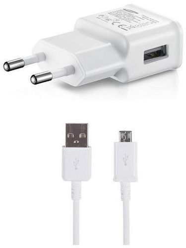 Samsung cestovní nabíječka 15W + microUSB datový kabel White (Bulk) - Nabíječka do sítě - Hlavní obrázek