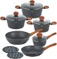 Sada 12 kusů Granitové hrnce Kb-7242 Granit Wood - Cookware Set