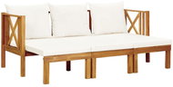 3místná zahradní lavice s poduškami 179 cm masivní akácie, 310309 - Zahradní lavice