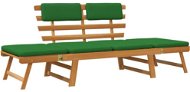 Záhradná lavica s poduškami 2 v 1 190 cm masívne akáciové drevo, 312121 - Záhradná lavička