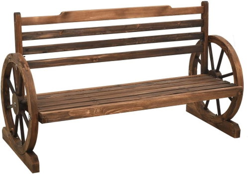 Zahradní lavice 112 cm masivní jedlové dřevo, 313891 - Zahradní lavice - Main image